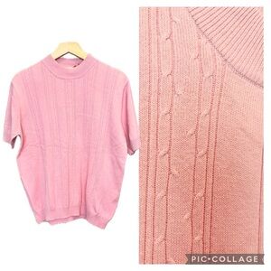 Precious Vintage Pink Short Sleeve Sweater